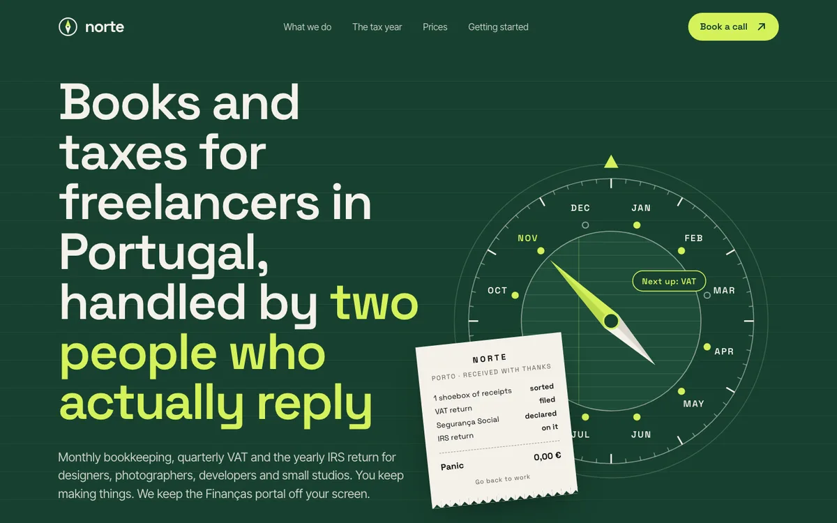 Norte sample website